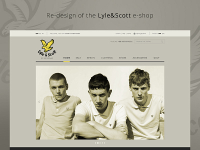 Re-design of the Lyle&Scott e-shop apparel clothing e commerce e shop golf clothing lyleandscott ui design
