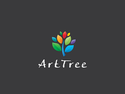 Logo ArtTree art art supplies branding logo rainbow