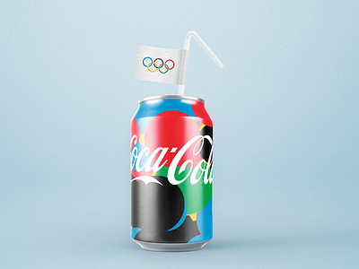 Olympic Coca-Cola arkatov can coca cola cola coub flag lettering olympic ui vector web