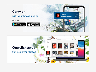 Banner in the Audiobooks website audiobook uidesign website banner website design