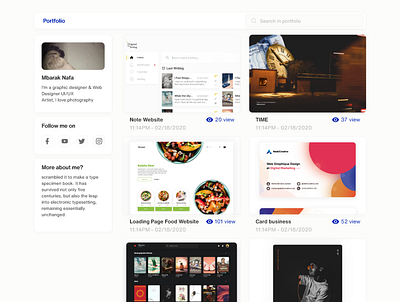 Portfolio ui ui ux uidesign website