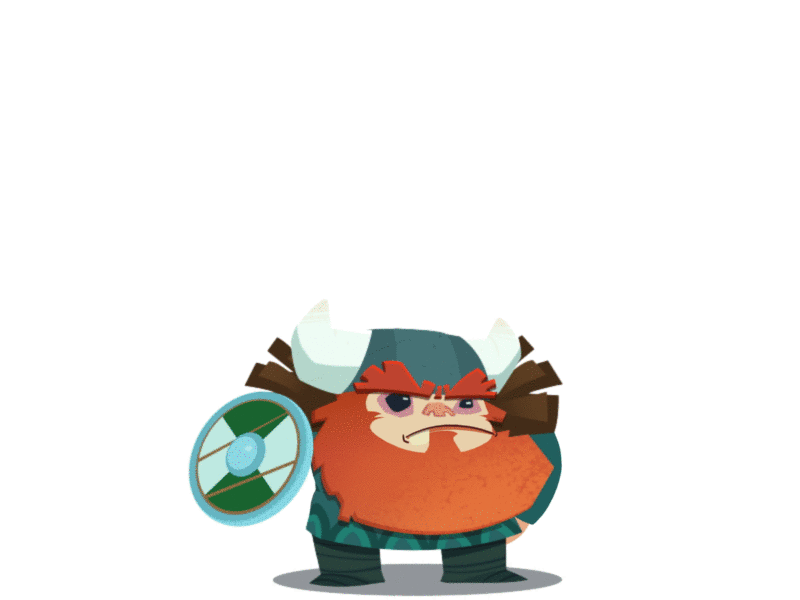 Viking Mushroom 2d animation character design game design gif ios game mobile game