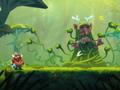 Viking in Deep Forest character design game design gif ios game mobile game