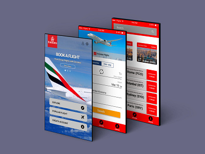 Emirates mobile app uiux