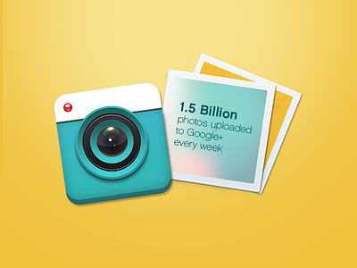 Blue Camera camera icon infographic plastic