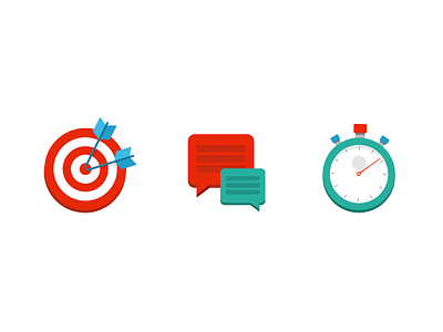 Performance Icons arrows conversation flat icons performance stop watch target time