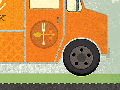 Food Truck food food truck illustration texture truck wheel