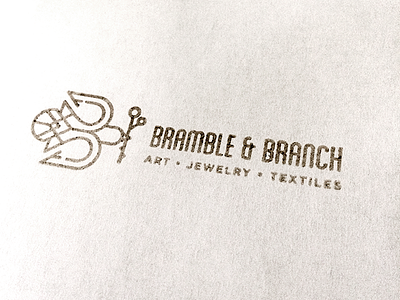 Bramble & Branch Stamp bramblebranch ink logo rubber stamp