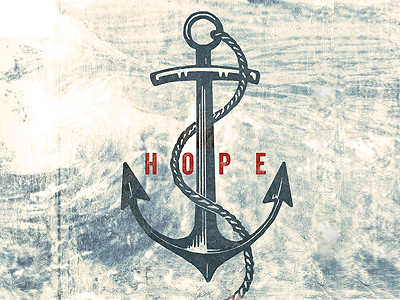 Hope anchor illustration rope texture