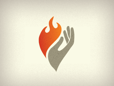 Community Logo fire flame hand heart holy spirit