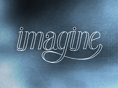 Imagine script typography