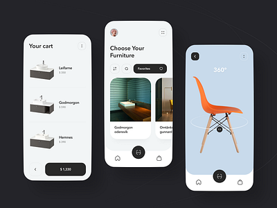 Furniture store app clean design app e commerce app furniture furniture app furniture store furniture website graphic design interaction interface ios minimal mobile app online shop product shop typography ui user experience ux