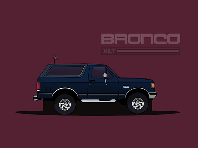 1990 Ford bronco automobile car cars design ford illustration photoshop procreate