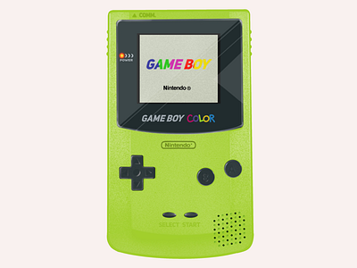 Game boy color illustration design gameboy gaming illustration procreate technology