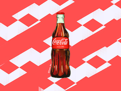 Coca-cola illustration coca cola digital art illustration illustrator graphic design soda