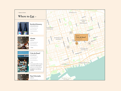 Print Collective | City guide map maps ui visual design web design