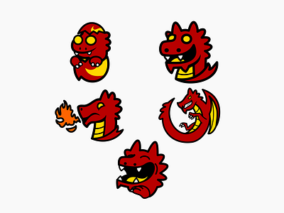 Twitch Badges and Emotes for KillaKaJilla cartoon cartoon character cartooning design dragon emotes twitch twitchemotes