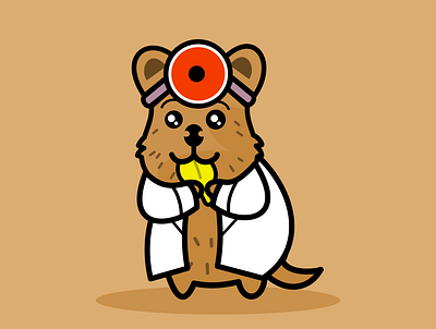 Twitch Avatar for DocQuoc adorable branding cartoon cute cute adorable cute animal cute art design logo logo design branding quokka twitch vector