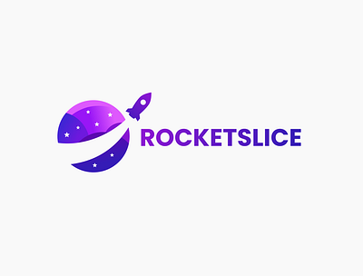 Logo Design for Rocket Slice branding design graphic design logo logo design branding rocket rocket logo rocketship space vector