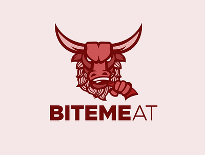 Logo Design for Bite Meat beef jerky branding bull design graphic design logo logo design branding vector