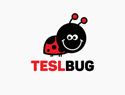 Logo Design for TESLbug branding cartoon cute design graphic design ladybug logo logo design branding vector