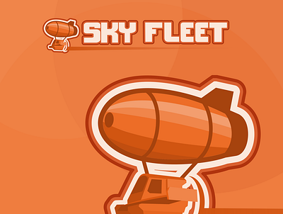 Logo Design for Sky Fleet airship blimp branding design game dev game development graphic design logo logo design branding vector