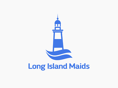 Logo Design for Long Island Maids branding cleaning design graphic design lighthouse logo logo design branding vector