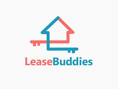 Logo Design for Lease Buddies branding design graphic design house keys logo logo design branding roommates vector