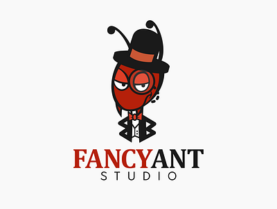 Logo Design for Fancy Ant Studio ant branding design fancy graphic design indie game studio logo logo design branding vector