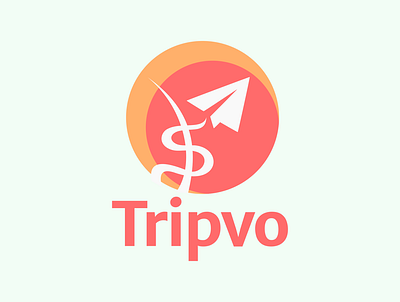 Logo Design for Tripvo branding design graphic design logo logo design branding paper airplane vector