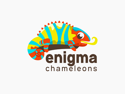 Logo Design for Engima Chameleons branding chameleon colorful design graphic design logo logo design branding vector