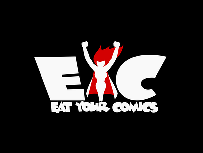 Logo Design for Eat Your Comics branding design graphic design logo logo design branding superhero superheroine vector