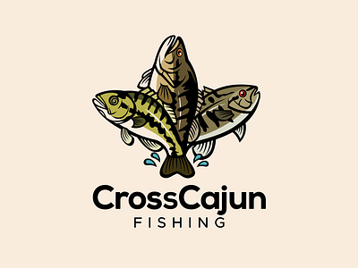 Logo Design for Cross Cajun Fishing bass branding design fishing graphic design logo logo design branding vector