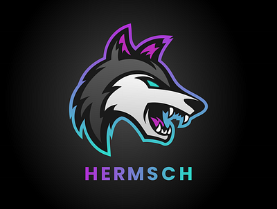 Logo Design for Hermsch branding design graphic design logo logo design branding mascot vector wolf