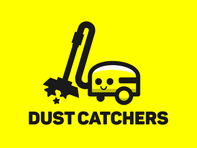 Logo Design for Dust Catchers branding cartoon cute design graphic design logo logo design branding vacuum vector