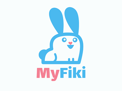 Logo Design for MyFiki adorable branding bunny cartoon cute design graphic design logo logo design branding rabbit vector