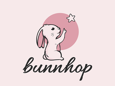 Logo Design for bunnhop branding bunny cute design graphic design logo logo design branding mascot vector