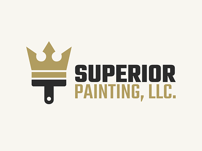 Logo Design for Superior Painting branding crown design graphic design logo logo design branding painting vector