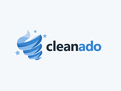 Logo Design for Cleanado branding cleaning design graphic design logo logo design branding tornado vector