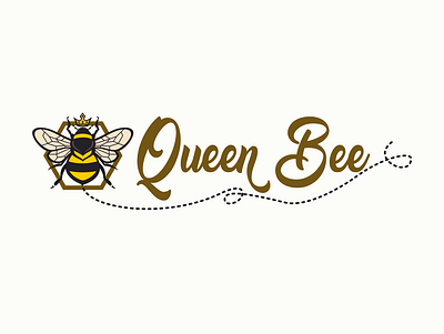 Logo Design for Queen Bee bee branding design graphic design logo logo design branding queen bee vector