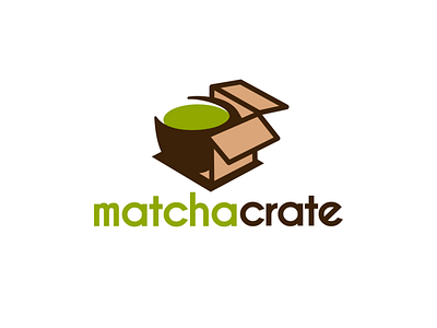 Logo Design Matcha Crate branding design logo logo design branding vector