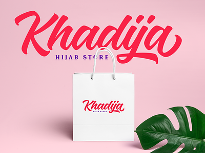 Khadija Logotype branding brush script font hand lettering lettering logo logotype script lettering type design typography