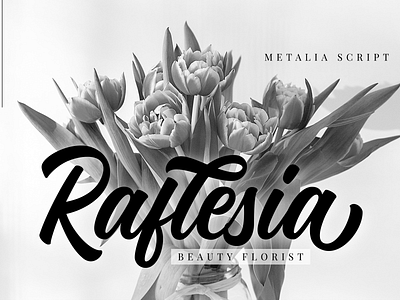 Raflesia branding design font logo logotype script lettering type design