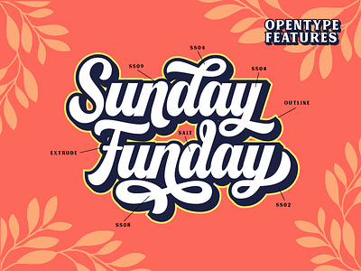 Franky - Opentype Features alternates branding font lettering logotype opentype script lettering type design typography