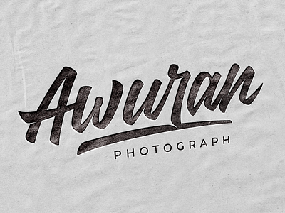 Awuran Photograph Lettering Logo branding design hand drawn logo lettering logo logotype photography logo typography