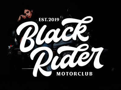 Black Rider Logotype branding brush calligraphy font lettering logo logotype script lettering type design