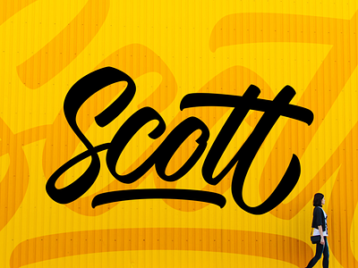 Scott Logotype branding font hand lettering lettering logo logotype type design typography