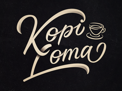 Kopi Loma Logotype branding coffee lettering logotype type design typography