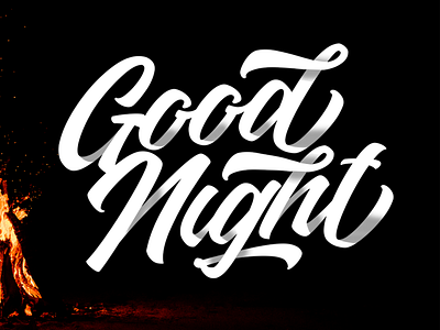 Good Night branding font lettering logotype typography