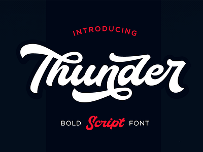 Thunder Script branding font hand lettering logo logotype typography